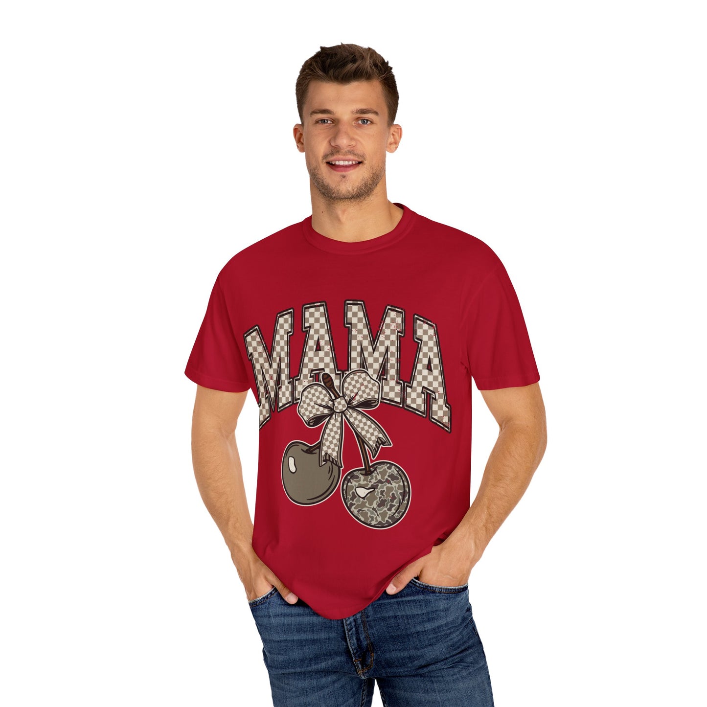 Mama Cherry Graphic T-shirt, Cute Mom Shirt, Gift for Mothers Day, Casual Tee, Trendy Unisex Top