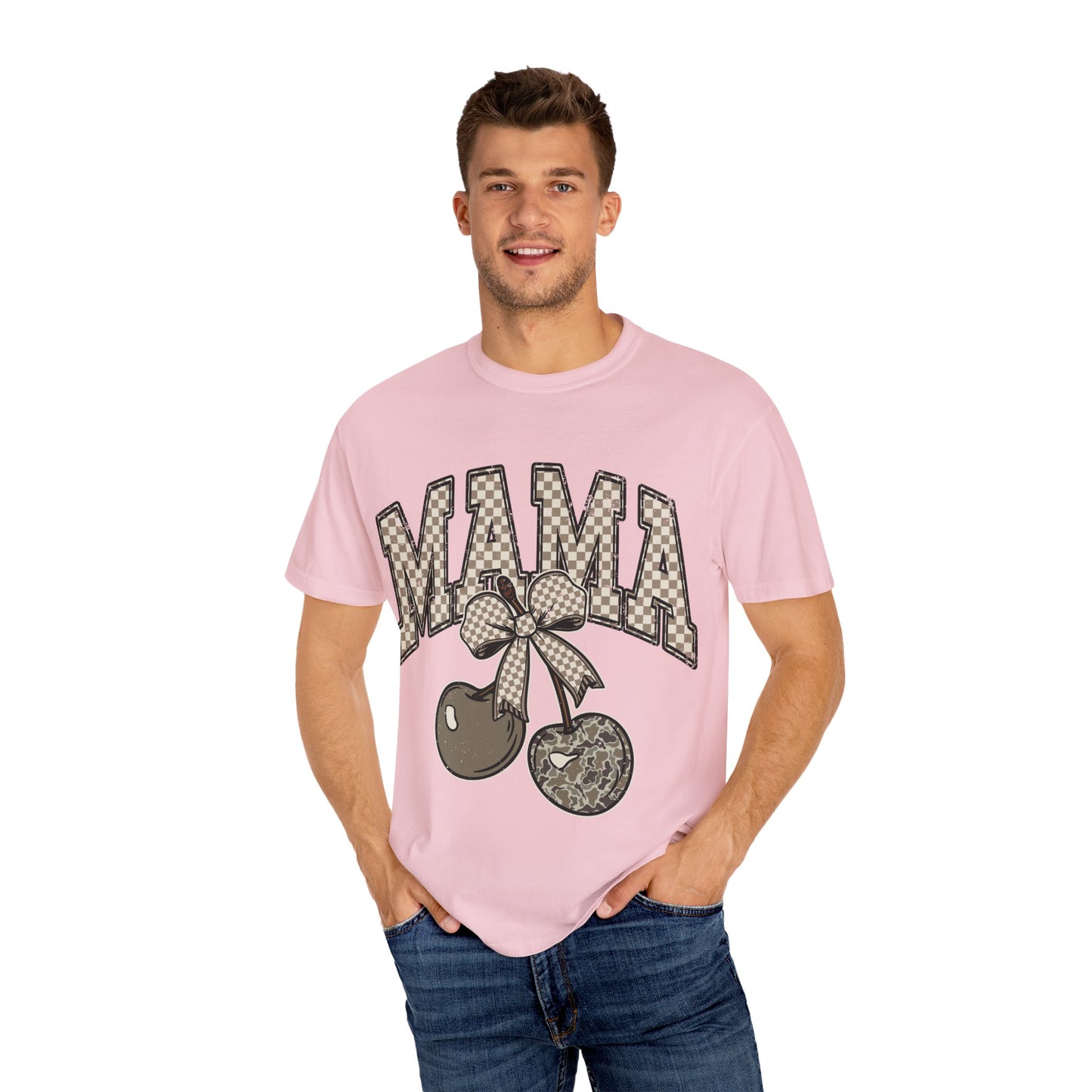 Mama Cherry Graphic T-shirt, Cute Mom Shirt, Gift for Mothers Day, Casual Tee, Trendy Unisex Top