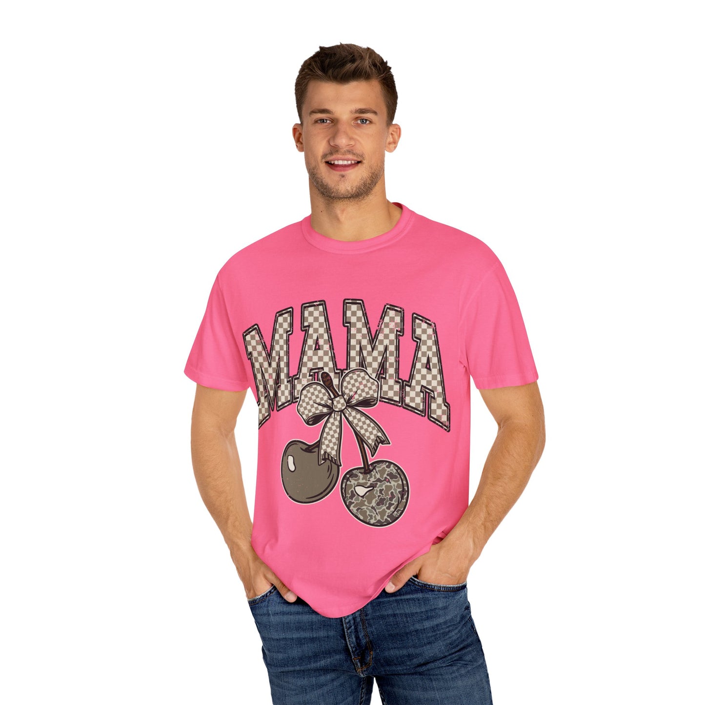 Mama Cherry Graphic T-shirt, Cute Mom Shirt, Gift for Mothers Day, Casual Tee, Trendy Unisex Top