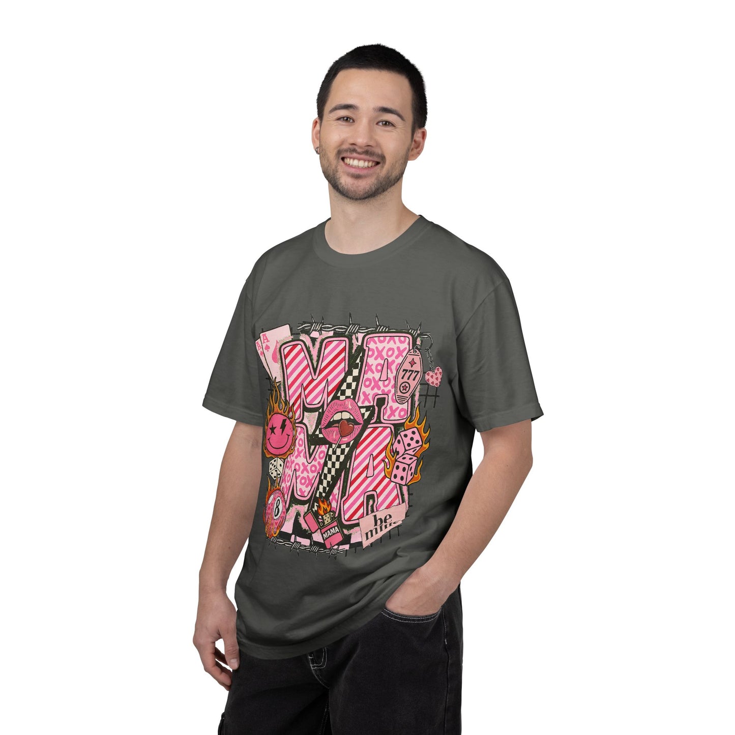 Valentine Graphic T-Shirt — 'Be Mine' Pink Love Design