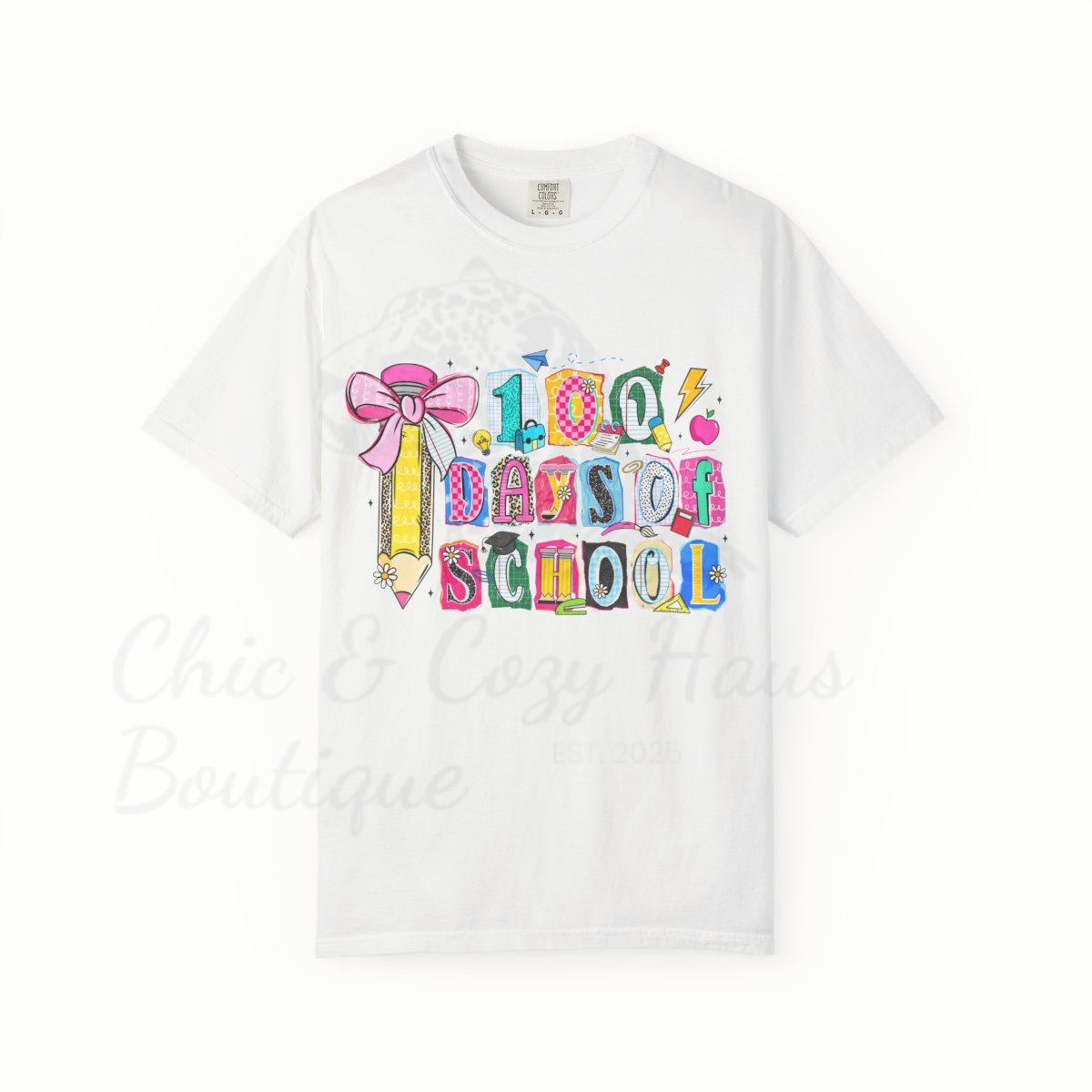 Back to School T-Shirt — "100 Days of School" Colorful Kids Graphic Tee