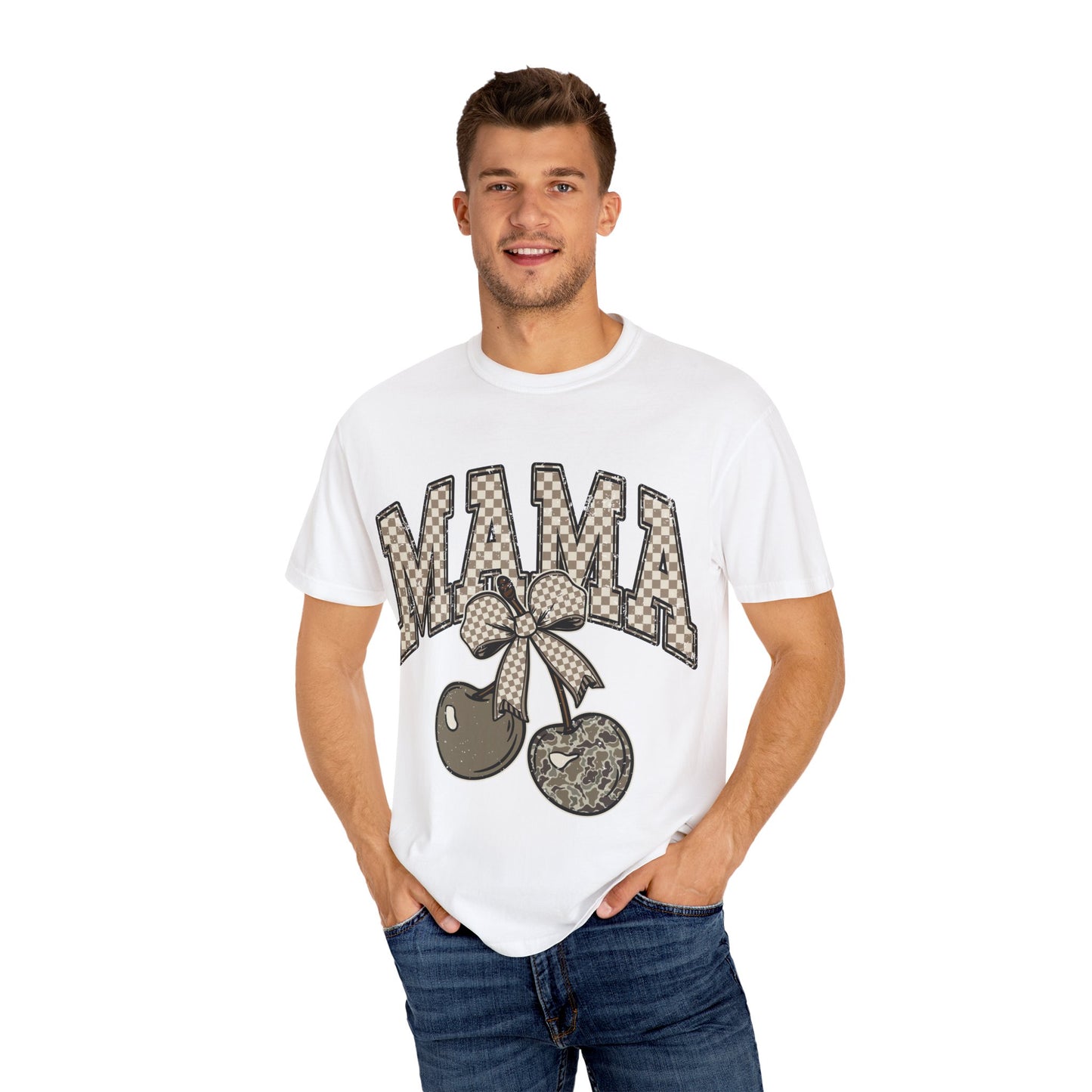 Mama Cherry Graphic T-shirt, Cute Mom Shirt, Gift for Mothers Day, Casual Tee, Trendy Unisex Top